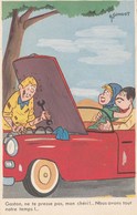 CPA Grivoise Panne Automobile Mari Cocu Cornard Humour Illustrateur A. GONDOT N° 1110 (2 Scans) - Gondot