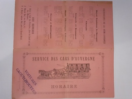 Horaire Des Services Des Cars D'Auvergne , Voitures Caoutchouteuse (Michelin?) Aydat Clermont Ferrand - Europe