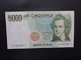 ITALIE : 5000 LIRE    10.09.1992    CI 76 BS 542 / P 111b      TTB - 5.000 Lire