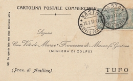 Vasto. 1917.  Annullo Guller VASTO * ARRIVI E PARTENZE*, Su Cartolina Postale Commerciale - Marcophilia