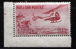 SAN MARINO 1961 POSTA AEREA ELICOTTERO ** MNH - Corréo Aéreo