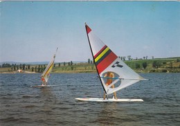 SPORTS. PLANCHE A VOILE. 48.  LANGOGNE . RARETE. LAC DE NAUSSAC  PLANCHE A VOILE+ TEXTE - Voile