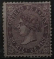 España: Año. 1868 - Nuevo Sin Goma. ( Reinado Isabel II ) Dentado 14 De Peine. - Unused Stamps