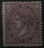 España: Año. 1868 - ( Reinado Isabel II ) Dent. 14 De Peine - Nuevos