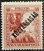 HUNGARY 1918 - MNH - Sc# B60 - 40f - Ungebraucht
