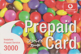 TC JAPON / Recharge De Portable VODAPHONE - CHOCOLAT Bonbon SMARTIES - CHOCOLATE FOOD JAPAN Prepaid Phonecard - 87 - Alimentation