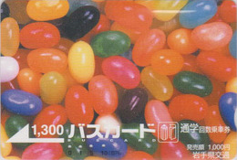 Carte Prépayée JAPON - CHOCOLAT Bonbon SMARTIES - CHOCOLATE FOOD JAPAN Prepaid Bus Card - 88 - Alimentation