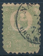 O 1871 Kőnyomat 3kr Javított Fogazású, Sarokhibás Bélyeg / Repaired Stamp With Missing Corners (140.000) - Other & Unclassified