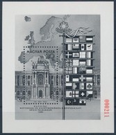 ** 1986 Európa Bécs Blokk Feketenyomat Piros Sorszámmal, Példányszám 500 Db (45.000) / Mi Block 187 Blackprint With Red  - Other & Unclassified