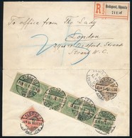 1900 Ajánlott Levél Hátoldalon 2kr + 6 X 3kr + 5kr Bélyeg, A Krajcár-Turul Időszak Díjszabásával "BUDAPEST / FŐPOSTA" -  - Other & Unclassified