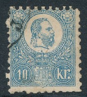 O 1871 Kőnyomat 10kr Világos Kék (26.500) (rövid Fogak / Short Ferfs.) - Other & Unclassified
