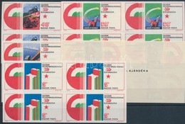 ** 1975 Felszabadulás Sor Vágott Négyestömbökben, Ajándék Változat (20.000) / Mi 3026-3030 Imperforate Blocks Of 4, Pres - Other & Unclassified