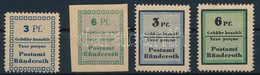 * Németország Ründeroth 1946 4 Klf Bélyeg (**Mi EUR 225.-) - Other & Unclassified