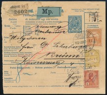 1902 Csomagszállító 1,32K Bérmentesítéssel Csehországba - Other & Unclassified