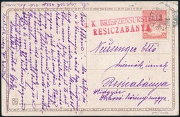 1916 Képeslap Gyuláról Resicabányára Cenzúrázva - Other & Unclassified