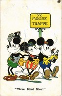 T2/T3 1935 Ye Mouse Trappe. Three Blind Mice / Disney Art Postcard, Mickey Mouse. A.R. I. B. 1797. Universal Copyright W - Unclassified