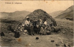 * T2/T3 Cubata De Indigenas / Native Indigenous Women With Their Children By Their Hut (fl) - Unclassified