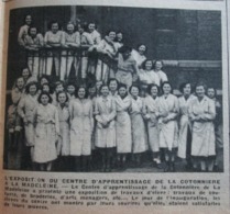 1952 LA MADELEINE EXPOSITION  DE LA COTONNERIE ECOLE  CENTRE D APPRENTISSAGE TISSAGE - La Madeleine