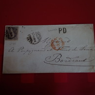 LETTRE GENEVE POUR BORDEAUX TIMBRE 30C ET CACHET PD - Lettres & Documents