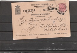 Finland POSTAL CARD 1890 - Lettres & Documents