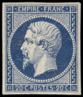 * FRANCE - Poste - 14Aa, Type I, Bien Margé, Signé Calves: 20c. Bleu Foncé - 1853-1860 Napoléon III