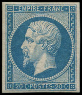 ** FRANCE - Poste - 14B, Type II, Signé Roumet: 20c. Bleu - 1853-1860 Napoléon III