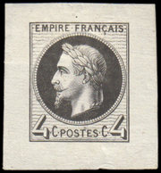 ESS FRANCE - Poste - 27, Type I, Petite épreuve En Noir: 4c. (Spink) - 1852 Louis-Napoléon