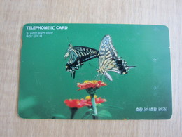 Chip Phonecard, Butterfly, Used With Scratch - Corea Del Sud