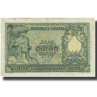 Billet, Italie, 50 Lire, Undated (1951), KM:91a, TTB - 50 Liras