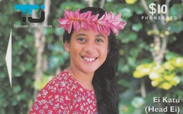 Cook Islands, COK3, $10, Ei Katu- Tipani, Woman, 2 Scans. - Isole Cook