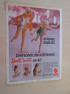 SPITIN20 :  BARBIE  Pour  Collectionneurs ... PUBLICITE EN HOLLANDAIS Page De Revue SPIROU Des Années 60/70 - Barbie