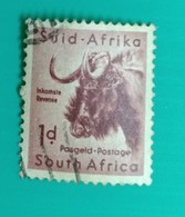 142. SOUTH AFRICA (1d) USED STAMP WILD ANIMALS - Used Stamps