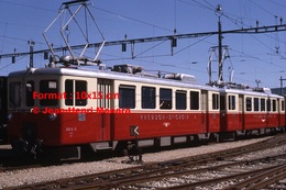 Reproduction d'une Photographie D'un Train Yverdon-Ste-Croix Suisse En 1966 - Reproductions