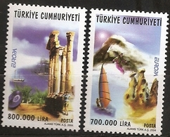Turquie 2004 N° 3105 / 6 ** Europa, Emission Conjointe, Les Vacances, Planche à Voile, Ski, Bateaux, Archéologie Antique - Nuevos