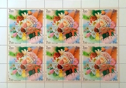 Russia 2006 Sheet Flowers Spring Summer Autumn Winter Flora Flower Plant Nature Rose Stamps MNH SC 6976 Folded - Fogli Completi