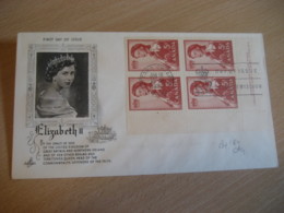 OTTAWA 1959 Yvert 313 Royal Visit Royal Family Royalty QEII Prince Philip Elizabeth Block Of 4 FDC Cancel Cover CANADA - 1952-1960