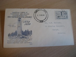 HAMILTON 1958 Yvert 309 Northwest Arm Halifax Tower First Elected Assembly Bicentennial FDC Cancel Cover CANADA - 1952-1960