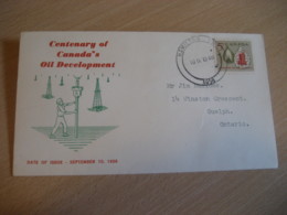 HAMILTON 1958 Yvert 308 Oil Petroleum Gas Geology FDC Cancel Cover CANADA - 1952-1960