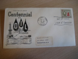 OTTAWA 1958 Yvert 308 Oil Petroleum Gas Geology FDC Cancel Cover CANADA - 1952-1960