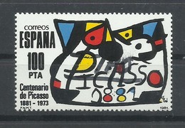 ESPAÑA  EDIFIL  ESPECIALIZADO   2609  A   (VARIEDAD  DE COLOR,  GRIS EN LUGAR DE NEGRO)       MNH  ** - Variedades & Curiosidades