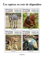 Guinea 2020, Animals In Danger, Gorilla, Wolf, Turtle, 4val In BF - Schimpansen