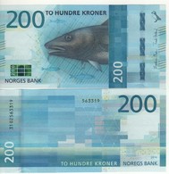 NORWAY  New Attractive  200 Kr  2018  ( P55 )  UNC - Norway