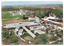 CPSM COLORISEE DARNEY, VUE AERIENNE SUR LE GROUPE SCOLAIRE, ECOLE, VOSGES 88 - Darney