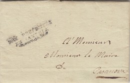 LETTRE. 19 MARS 1812. 107. LA SESIA. SOUS PREFECTURE DE SANTHIA (SANS CADRE). INJONCTION AU MAIRE DE CASANOVA - 1792-1815 : Departamentos Conquistados