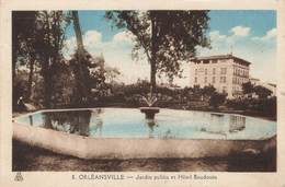 CPSM Algérie - Orléansville - Jardin Public Et Hôtel Baudouin - Chlef (Orléansville)