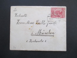 Liechtenstein Fürst Johann II. 1912 Nr. 2x EF Stempel Schaan Auslandsbrief Nach München Gesendet - Cartas & Documentos
