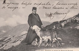 Suisse - BOURG SAINT PIERRE - Religieux Et Chiens Du Grand St Bernard - Bourg-Saint-Pierre 