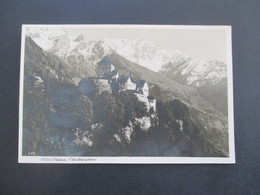 Echtfoto AK 1937 Schloss Vaduz Fürstentum Liechtenstein Frankiert Mit Michel Nr. 160 - Liechtenstein