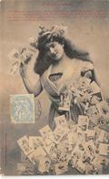 Thème: Carte Postale:    Jeune Fille  Présentant Des Cartes .  Bergeret   (Voir Scan) - Autres & Non Classés