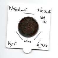 NEDERLAND 2 1/2 CENT 1905 WILHELMINA - 2.5 Cent